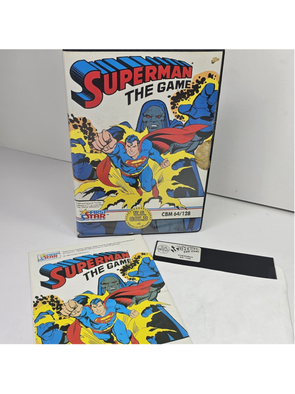 Superman The Game Commodore 64/128 C64 First Star U.S. Gold 1985 Disk Untested